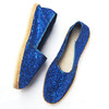 Espadrille femme en glitter bleu