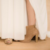 Bottines à talons camel et paillettes