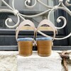 Sandales talons bleu ciel
