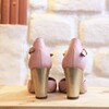 Chaussures de mariée rose et doré