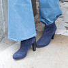 Bottine plateforme bleu marine