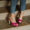 Salomé en irisés fuchsia et champagne