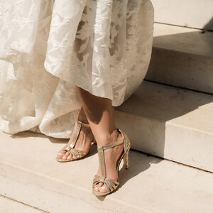 Gold wedding sandal