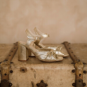 Golden bridal mule for women