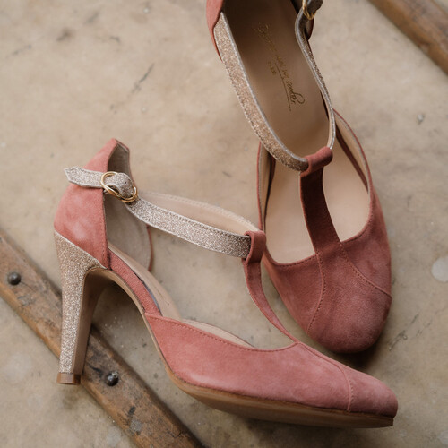 Sandale fermée rose