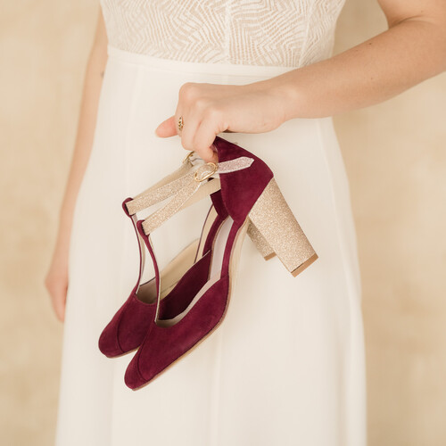 Colorful bridal shoes