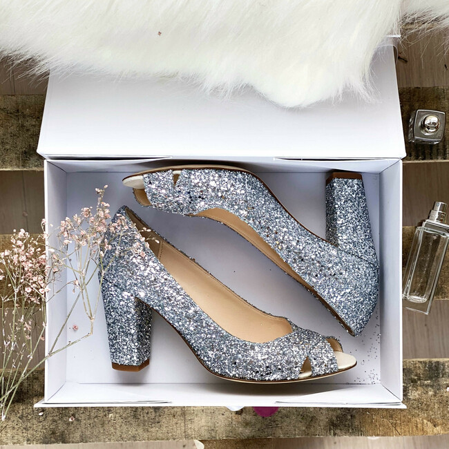 Escarpin argenté chaussure mariage Escarpin argenté chaussure mariage